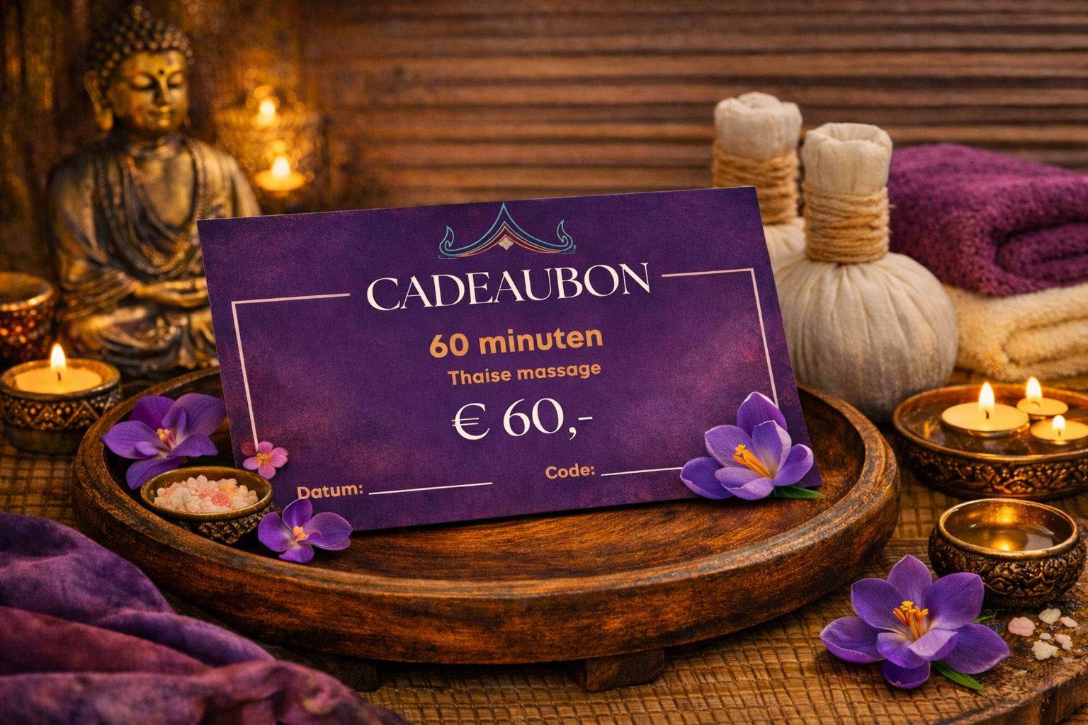 Waarde bon Thaise massage 60 minuten